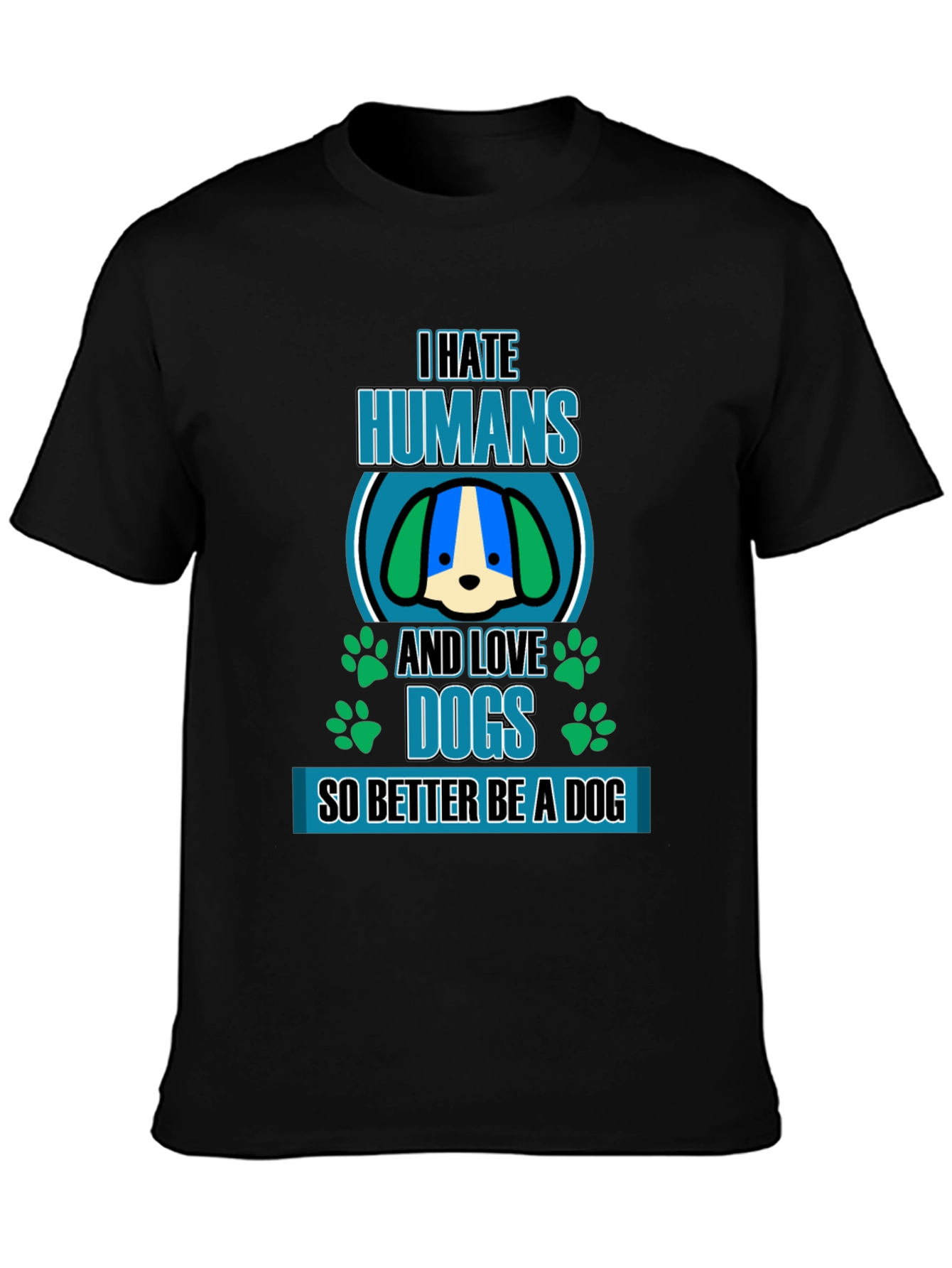 I Hate Humans And Love Dogs Graphic Tee