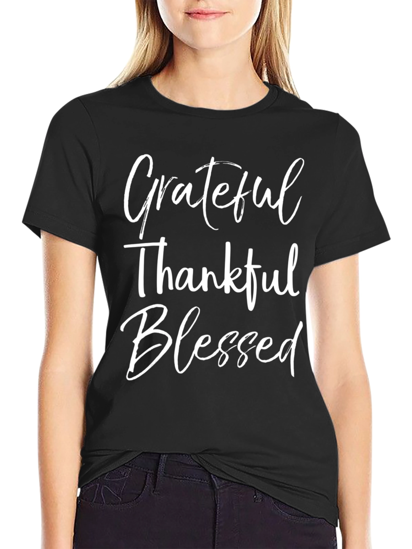 Grateful Thankful Blessed Graphic Tee