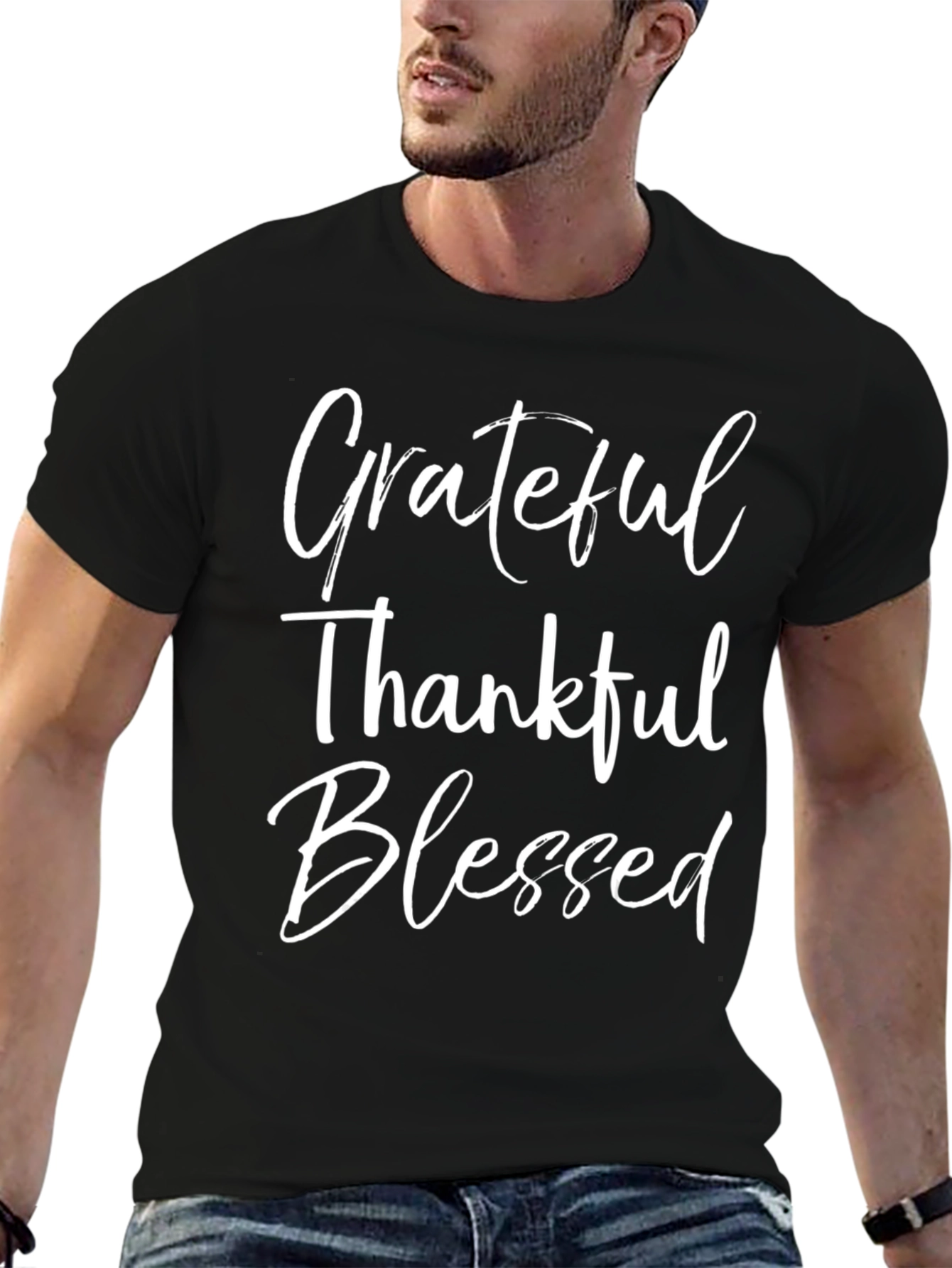 Grateful Thankful Blessed Graphic Tee