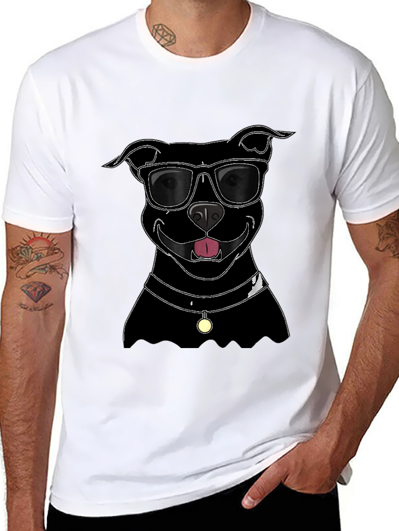 Cool Pitbull Sunglasses T-Shirt – Stylish Dog Lover Tee