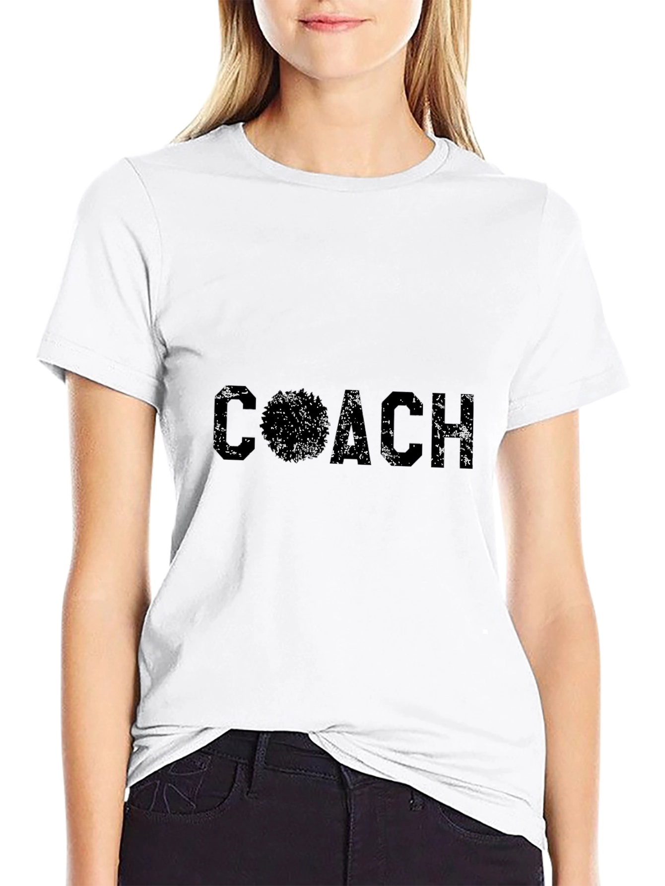Distressed Coach Graphic T-Shirt