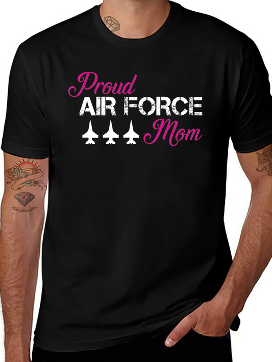 Proud Air Force Mom T-Shirt Black