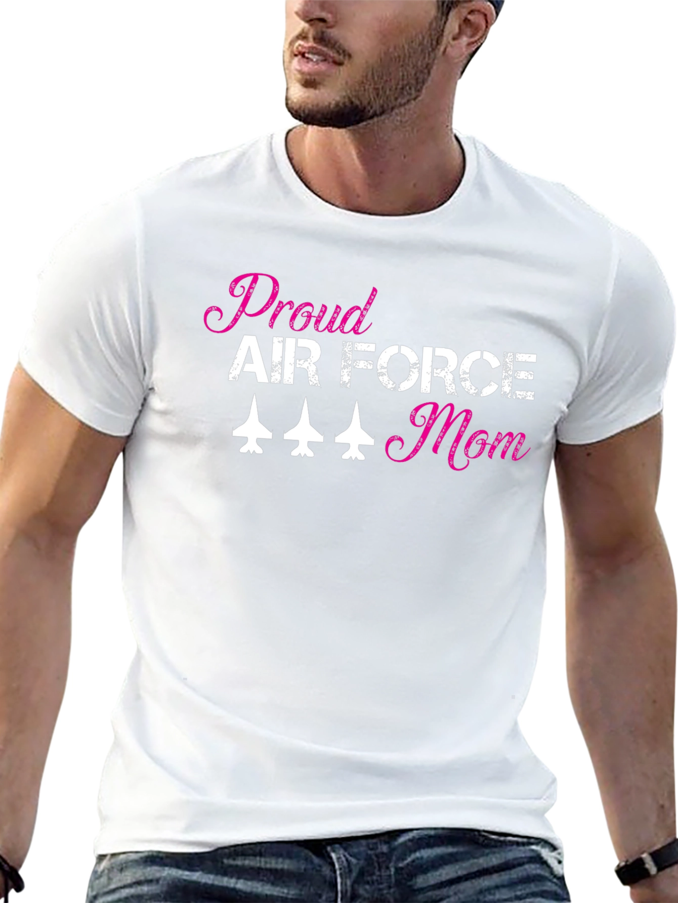 Proud Air Force Mom T-Shirt Black