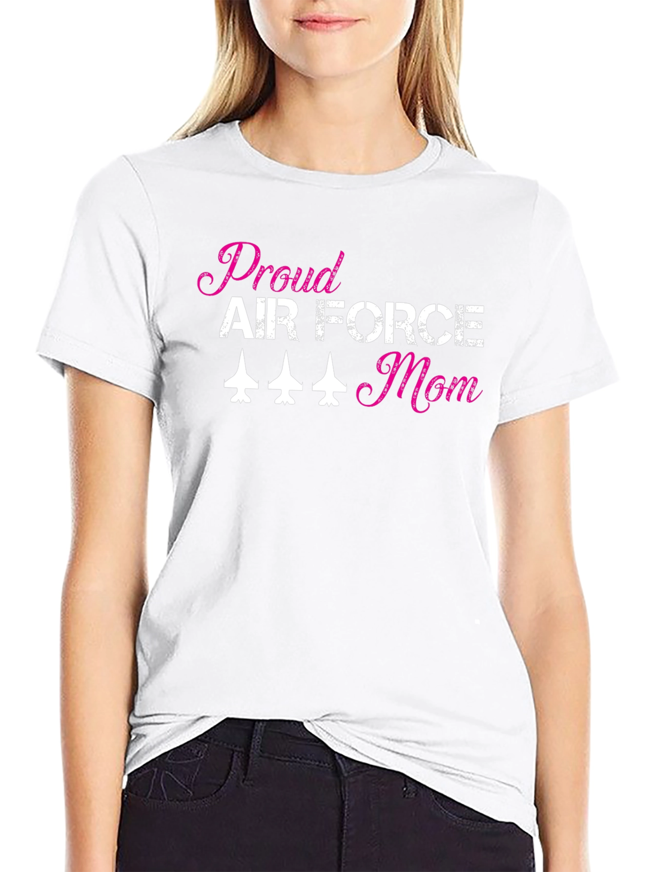 Proud Air Force Mom T-Shirt Black
