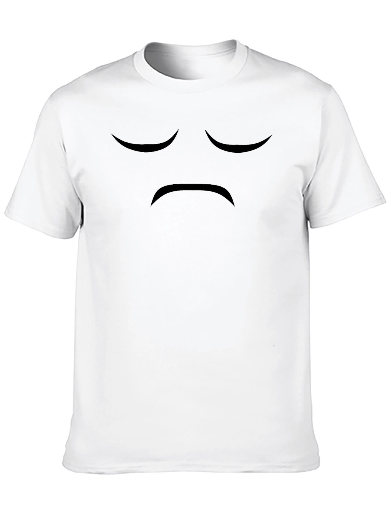 Sad Face Black T-Shirt: Express Yourself!