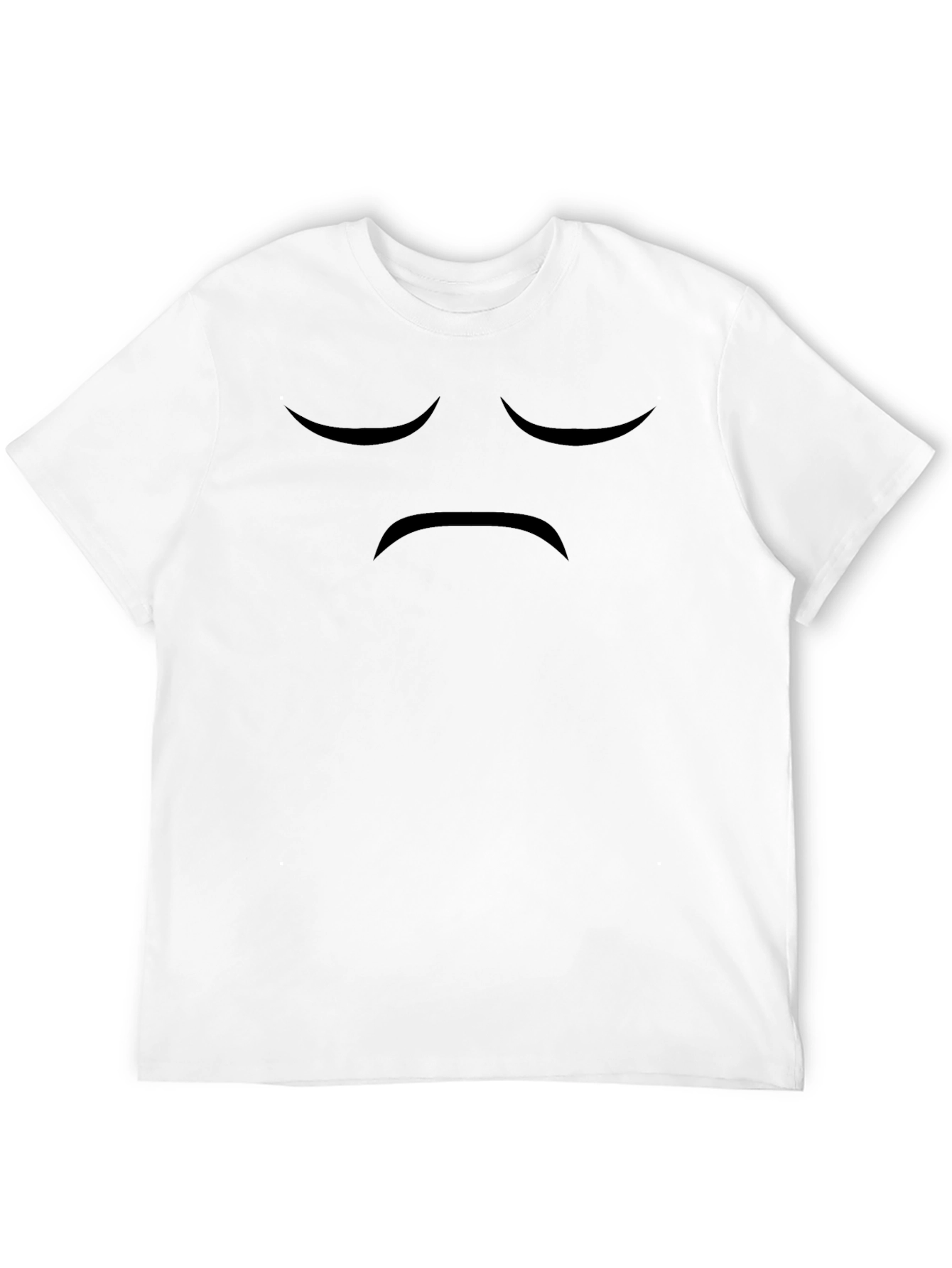 Sad Face Black T-Shirt: Express Yourself!