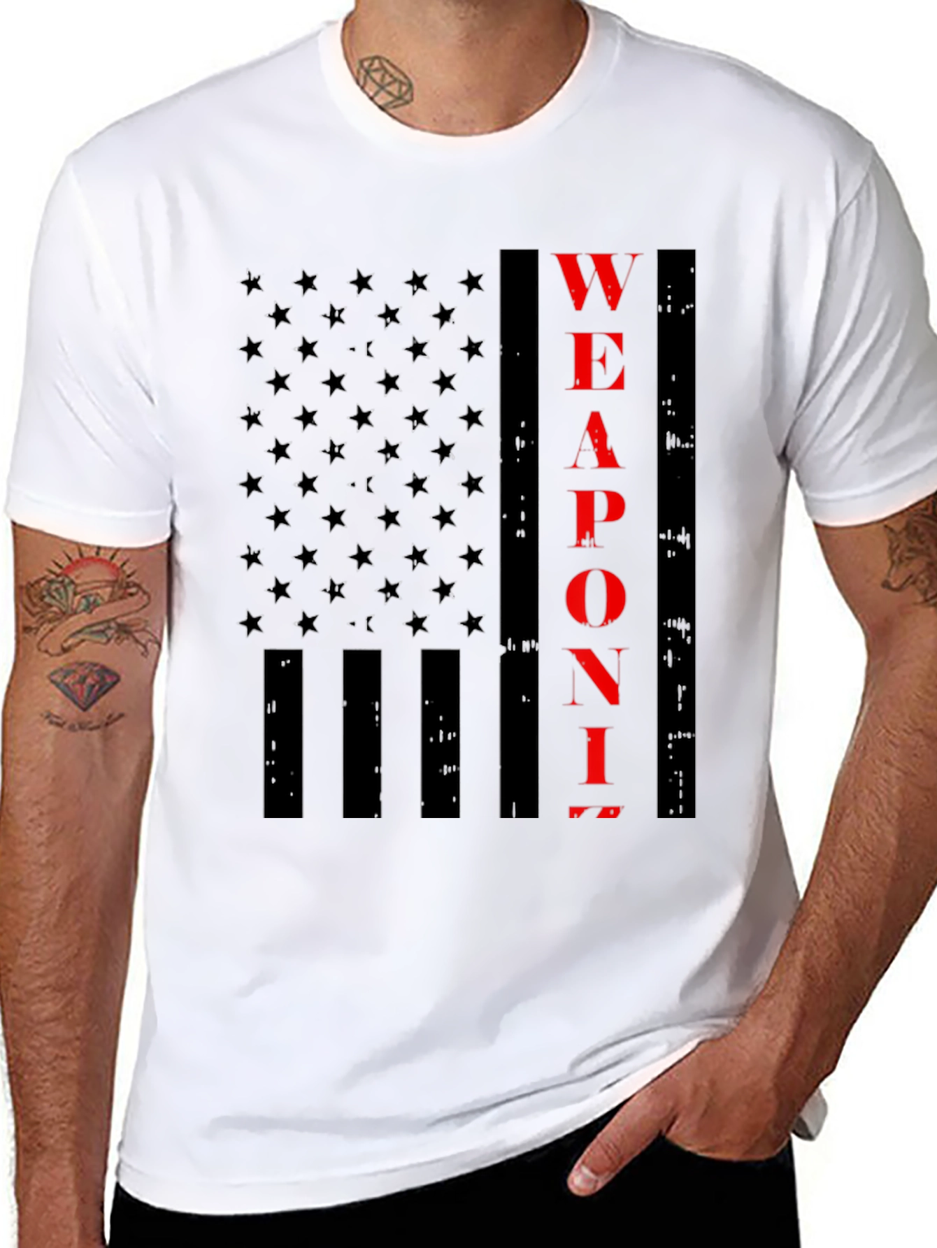 Weaponize Flag Graphic T-Shirt - Black