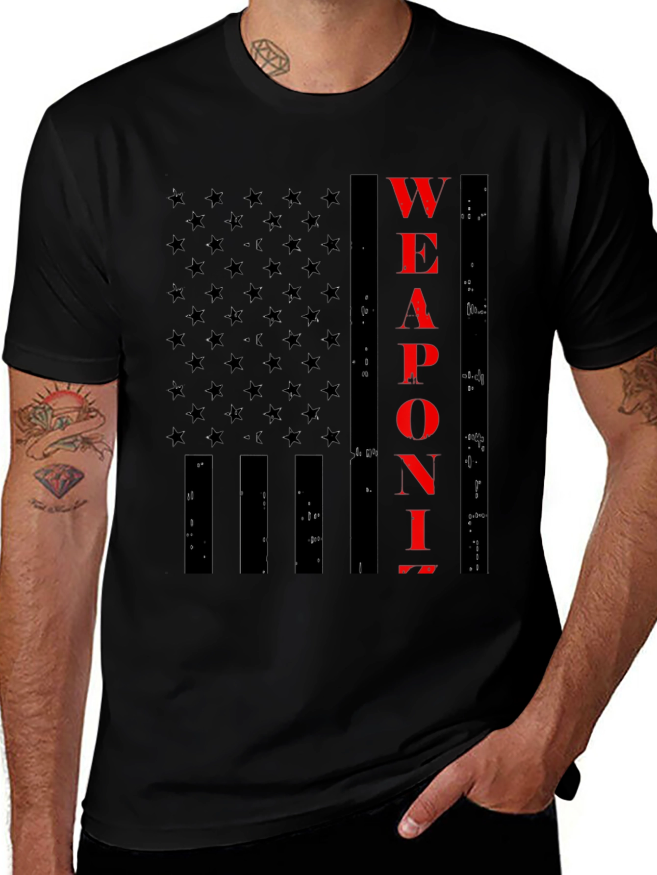 Weaponize Flag Graphic T-Shirt - Black