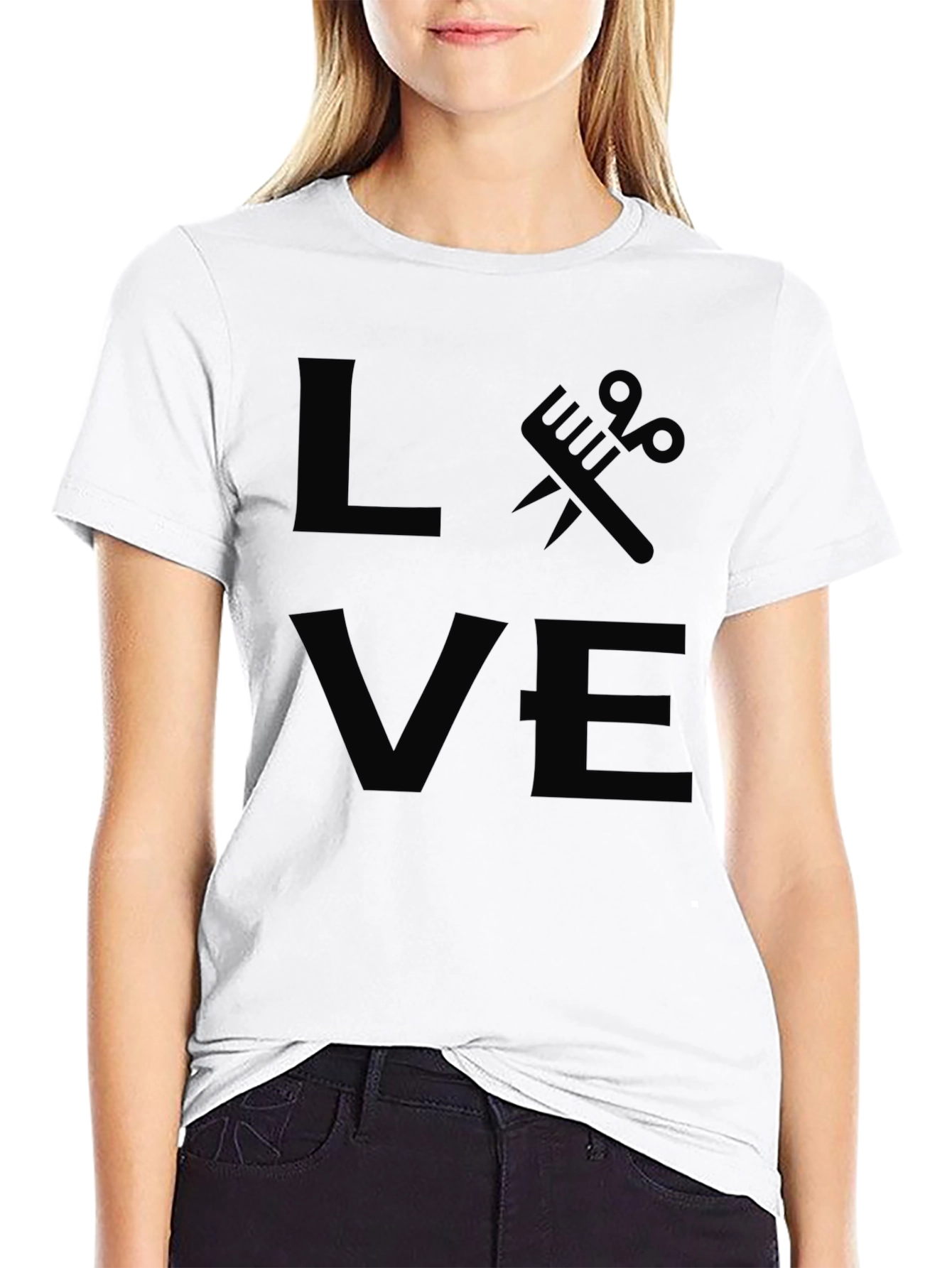 Love Barber Stylist Black T-Shirt