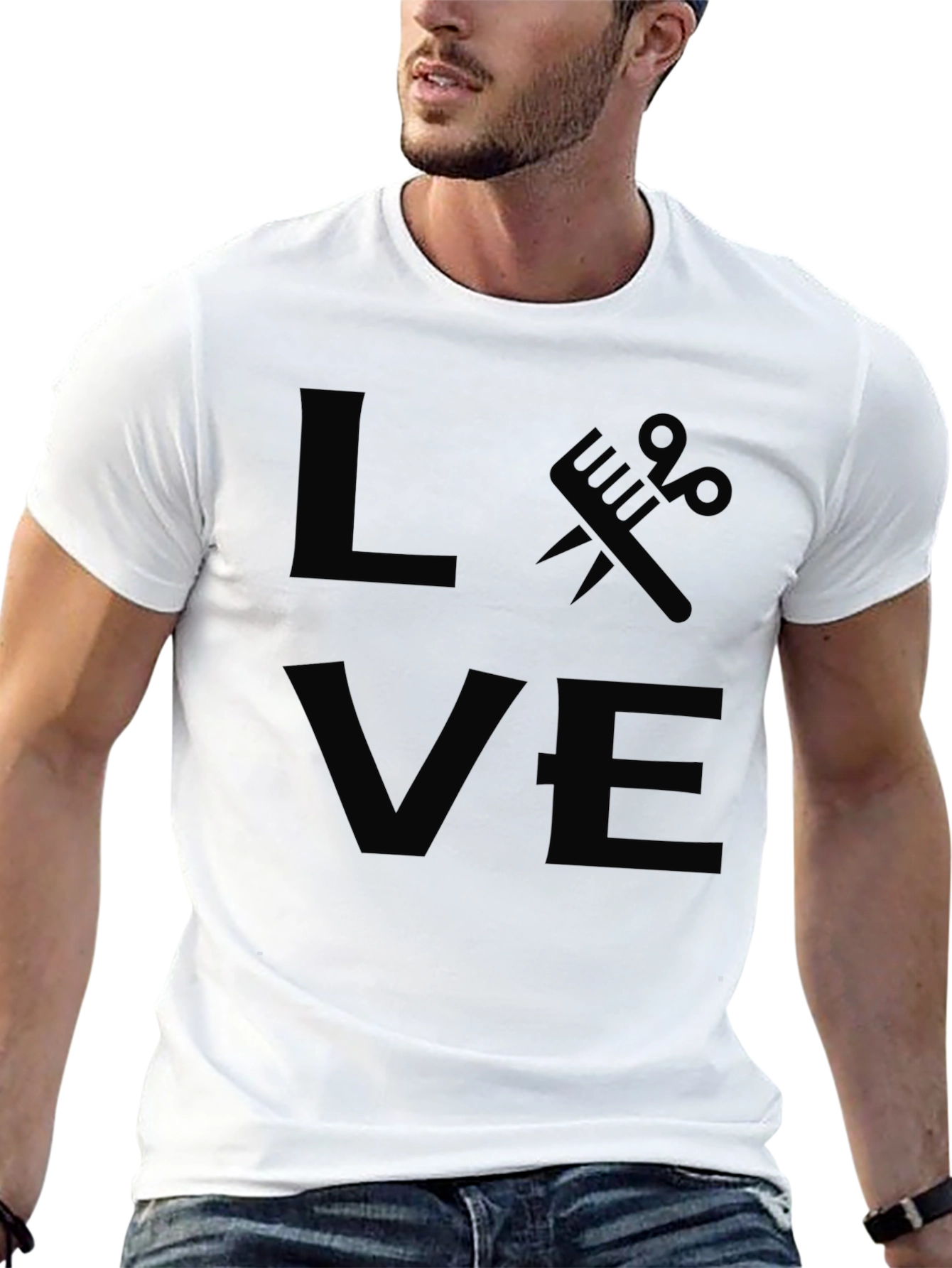 Love Barber Stylist Black T-Shirt