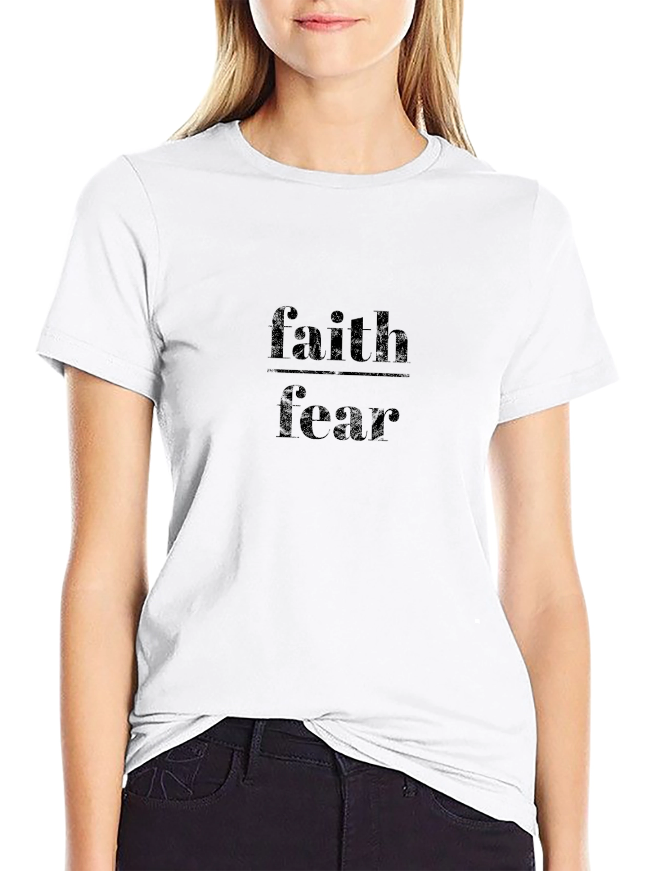 Faith Over Fear Graphic Tee - Black T-Shirt