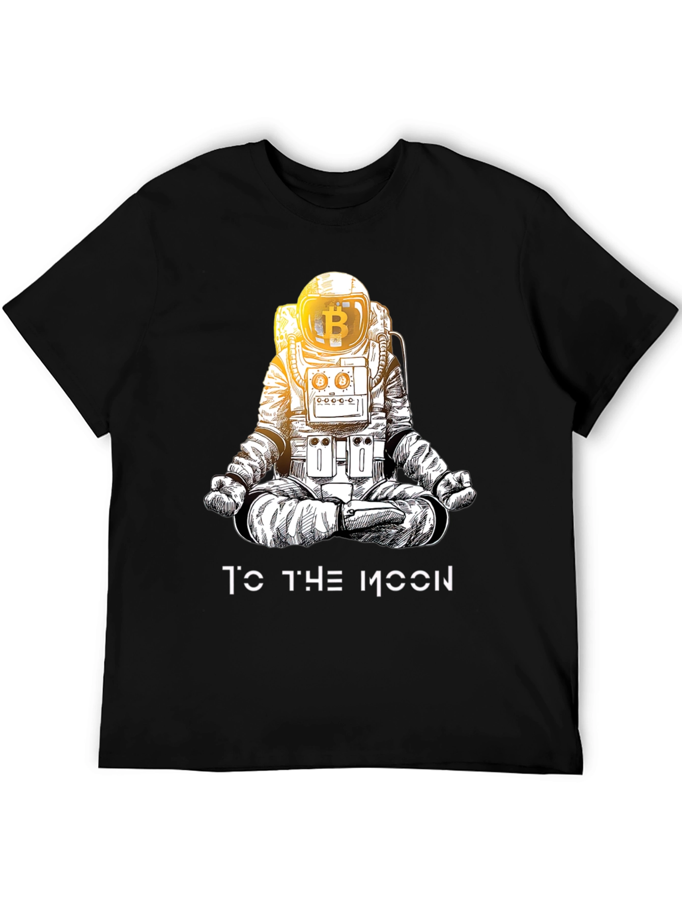 Bitcoin Astronaut Black T-Shirt - To The Moon!