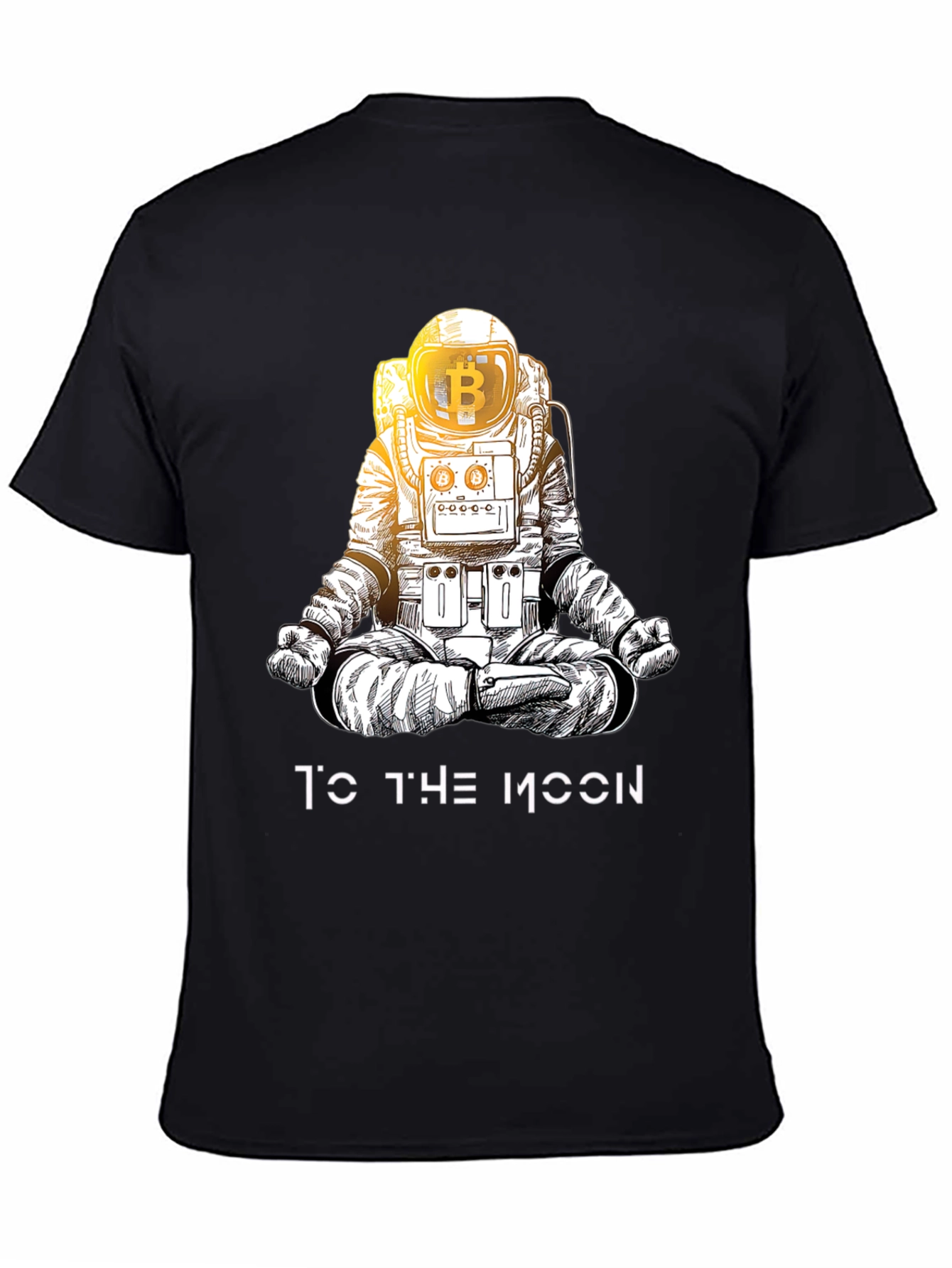Bitcoin Astronaut Black T-Shirt - To The Moon!