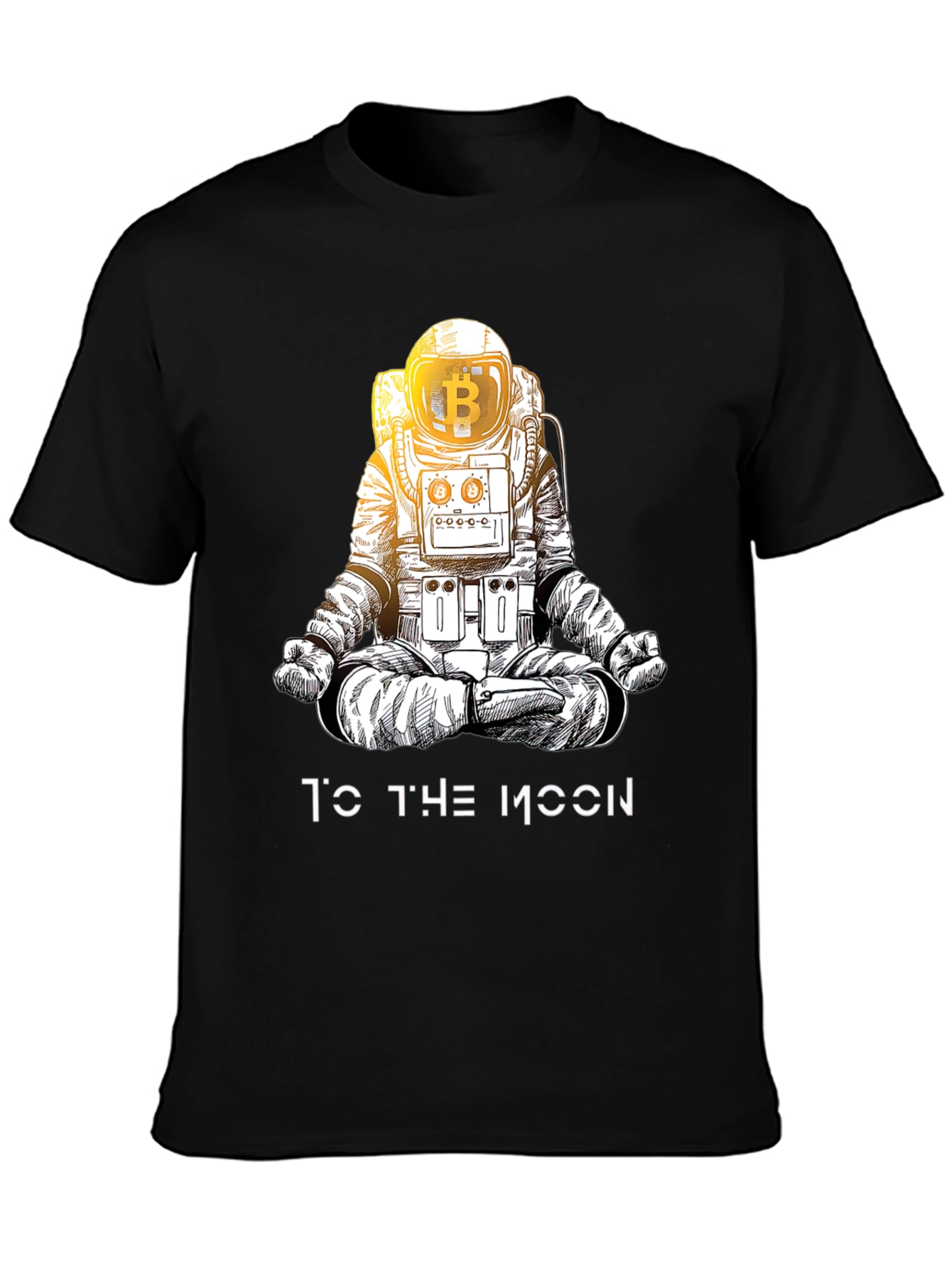 Bitcoin Astronaut Black T-Shirt - To The Moon!