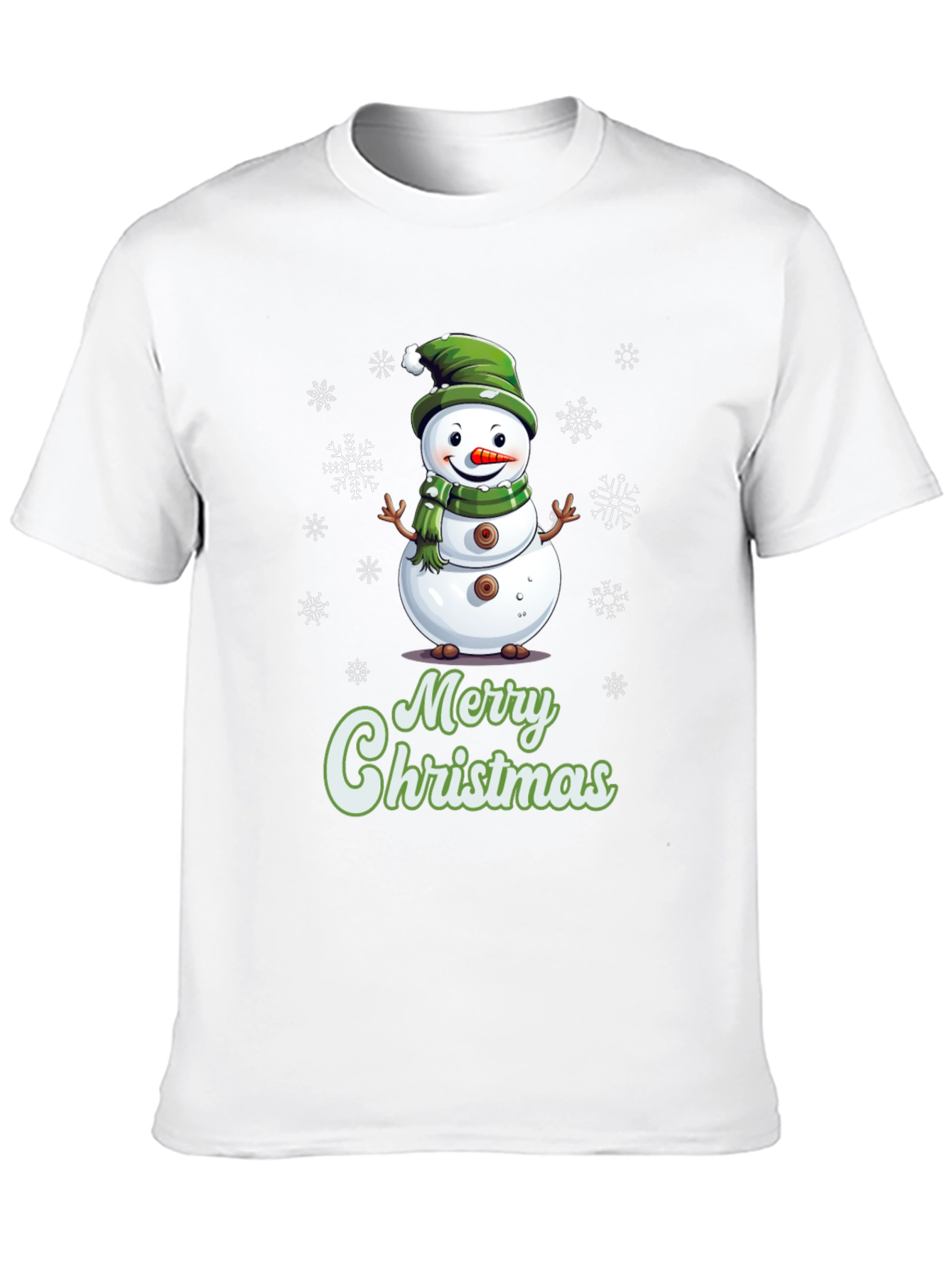 Festive Snowman Merry Christmas Graphic T-Shirt