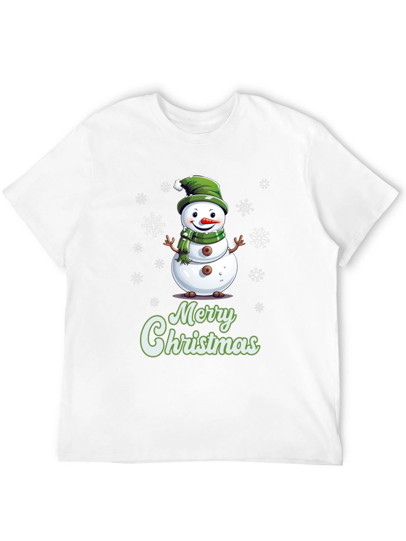 Festive Snowman Merry Christmas Graphic T-Shirt