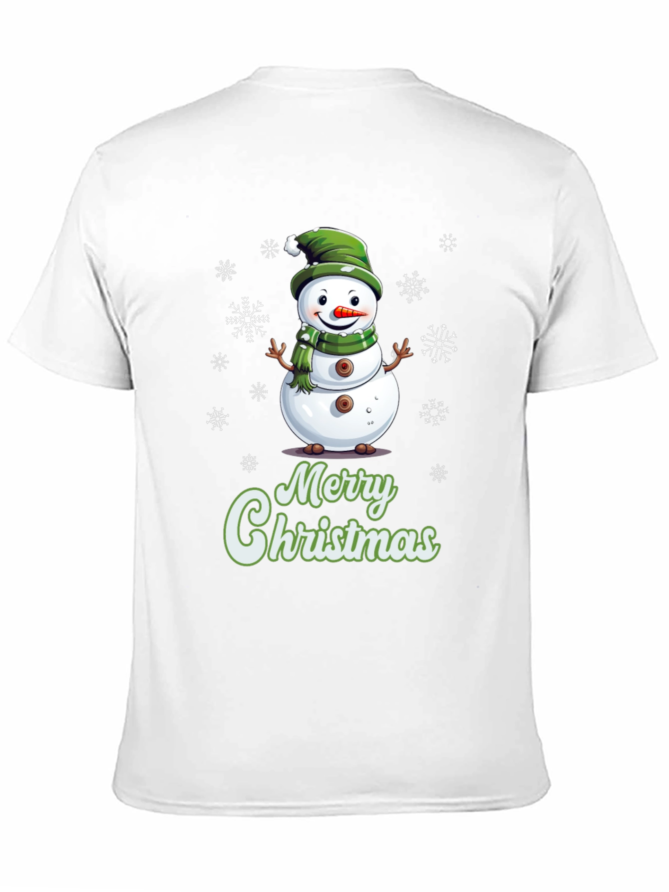 Festive Snowman Merry Christmas Graphic T-Shirt