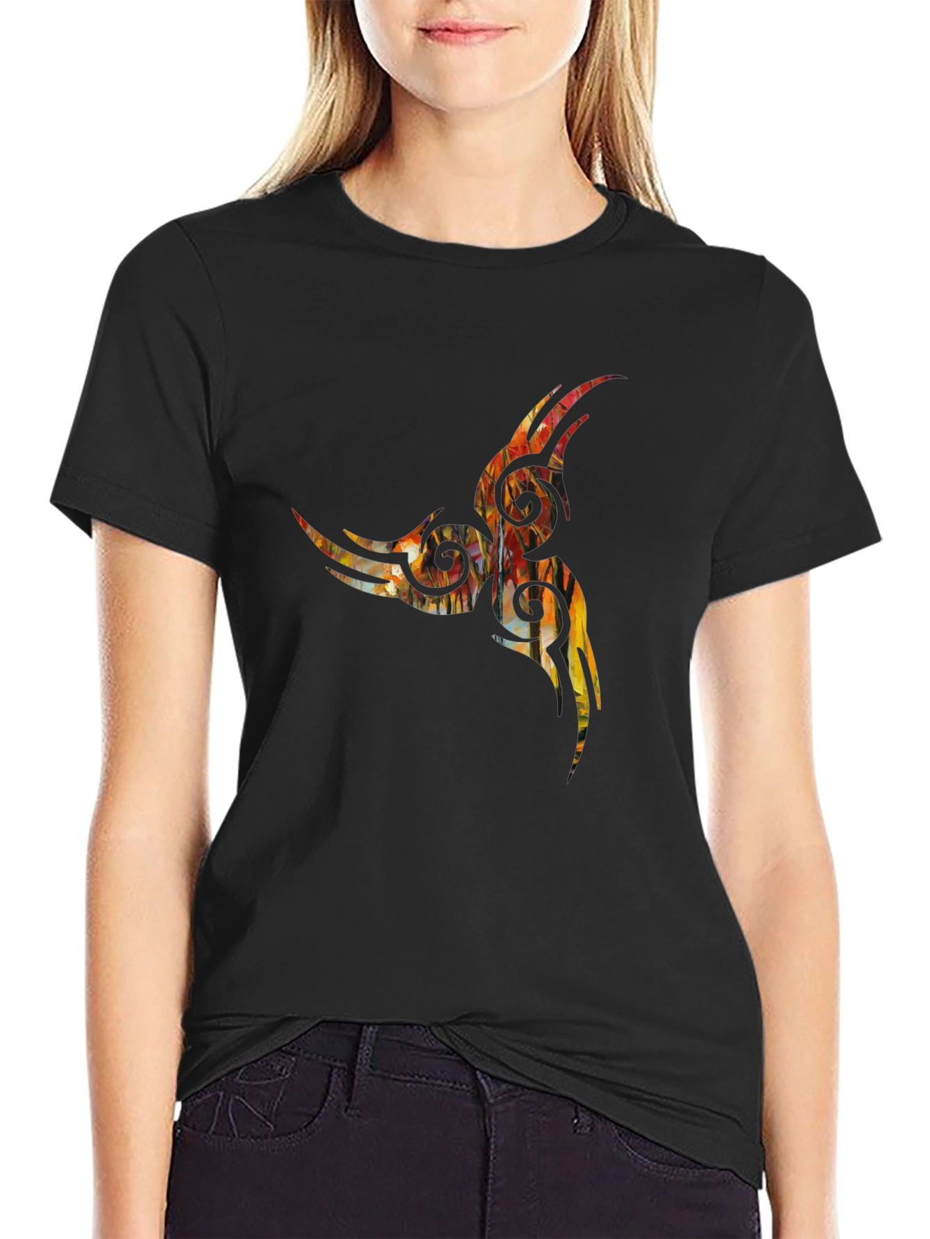 Tribal Art Black T-Shirt