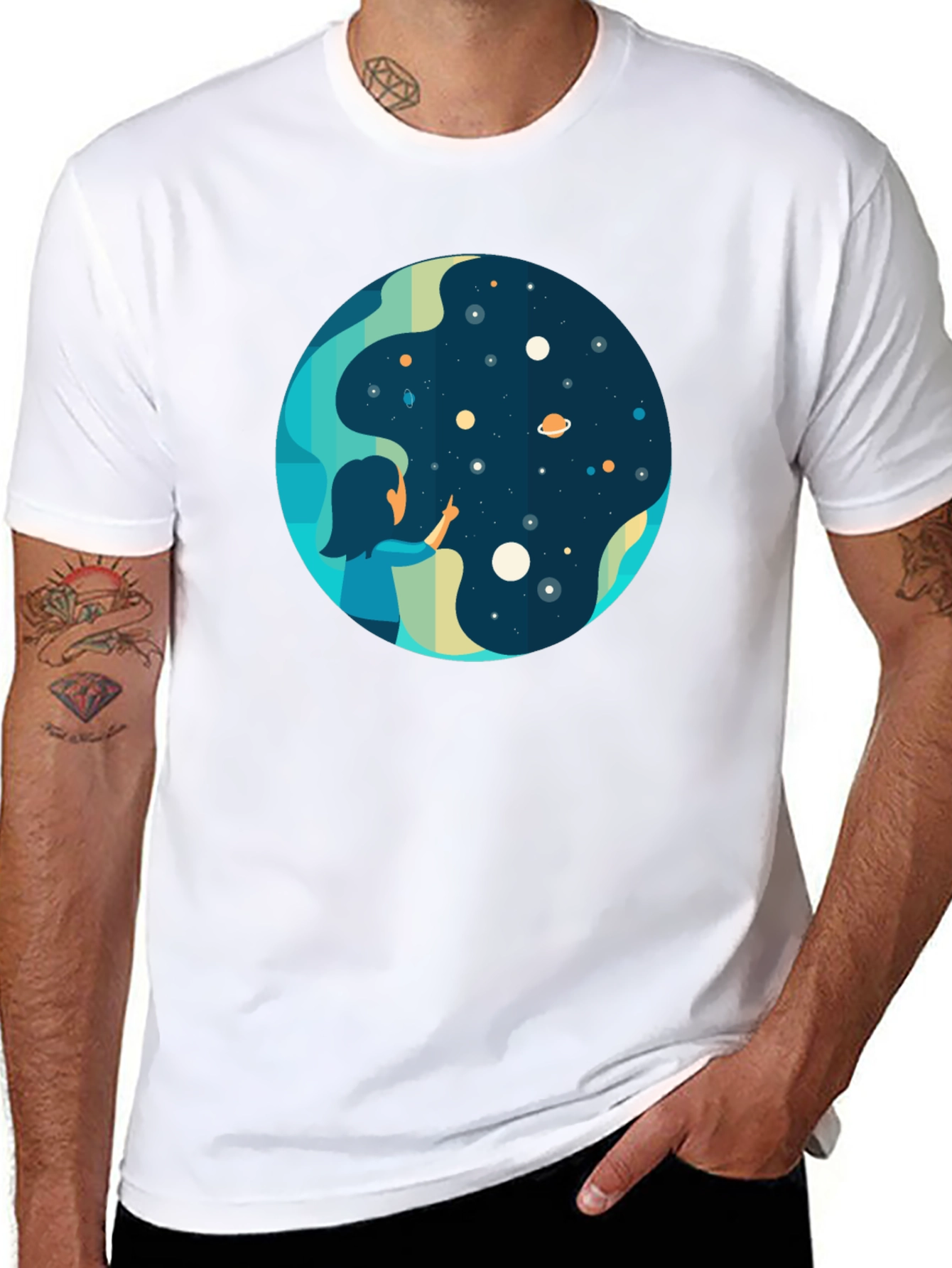 Cosmic Dreamer Black T-Shirt