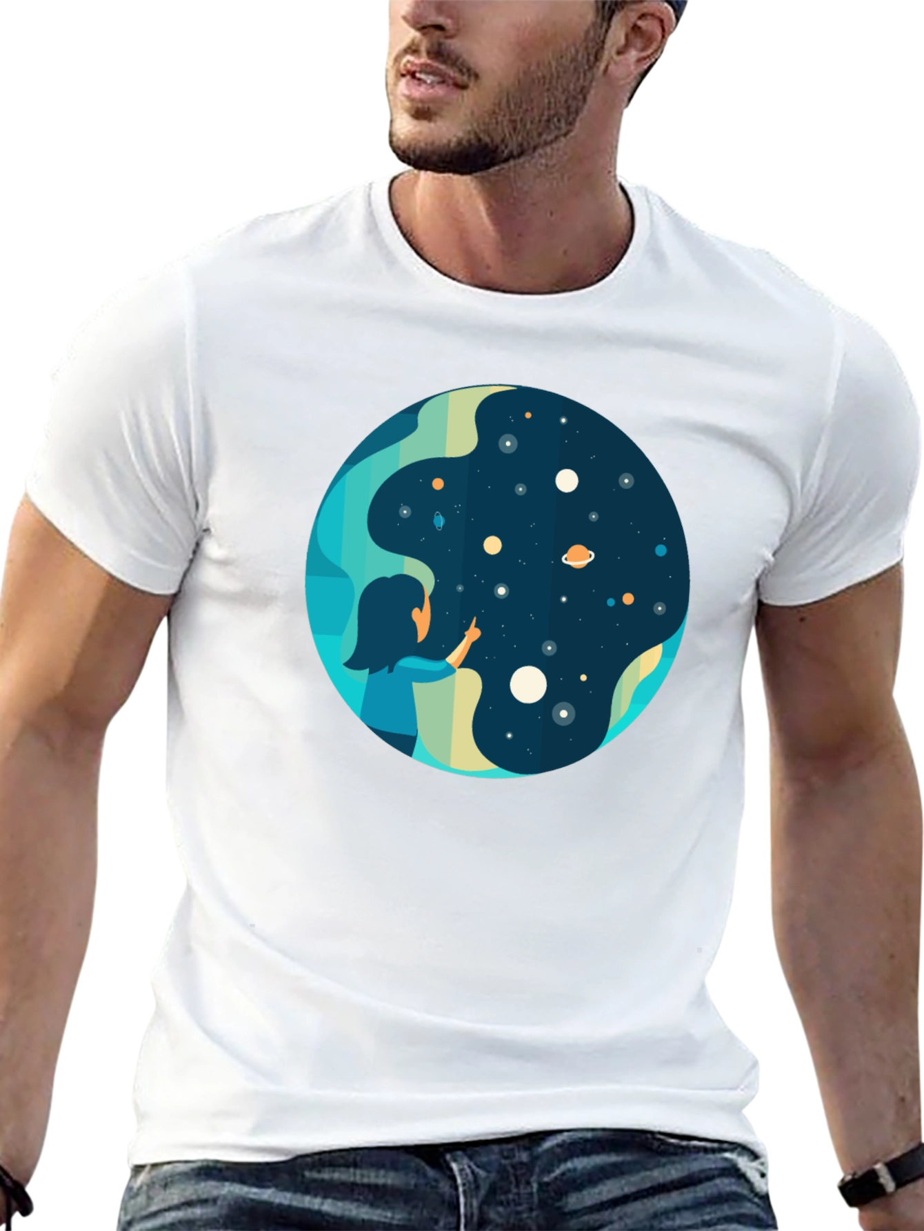 Cosmic Dreamer Black T-Shirt