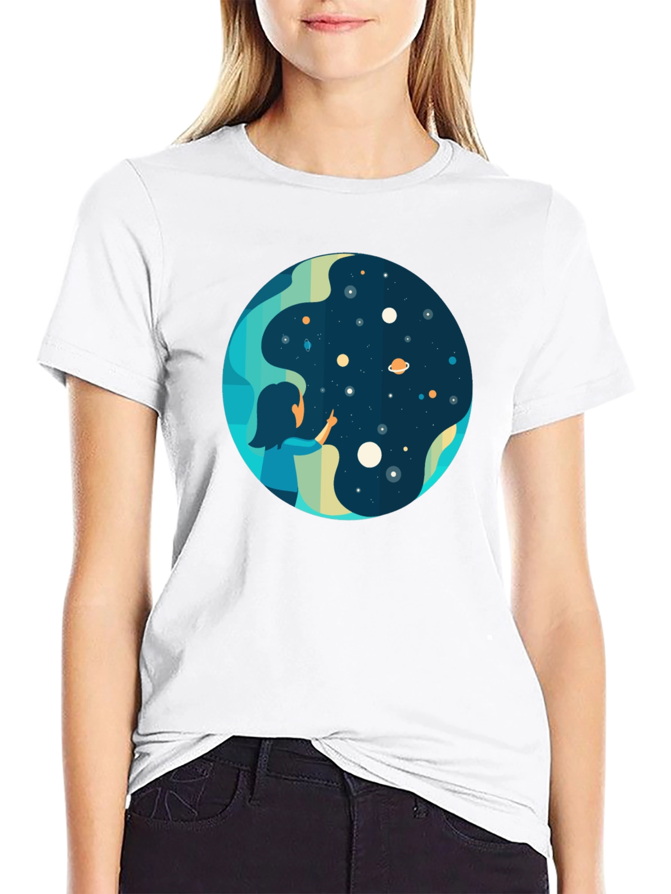 Cosmic Dreamer Black T-Shirt
