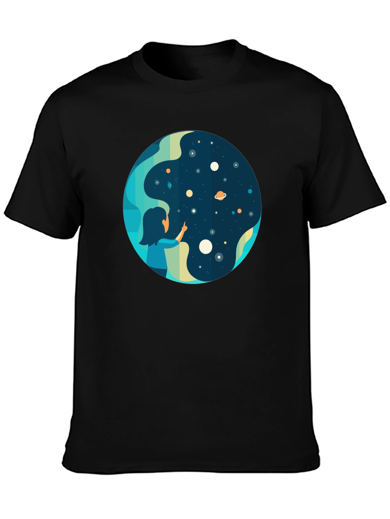 Cosmic Dreamer Black T-Shirt