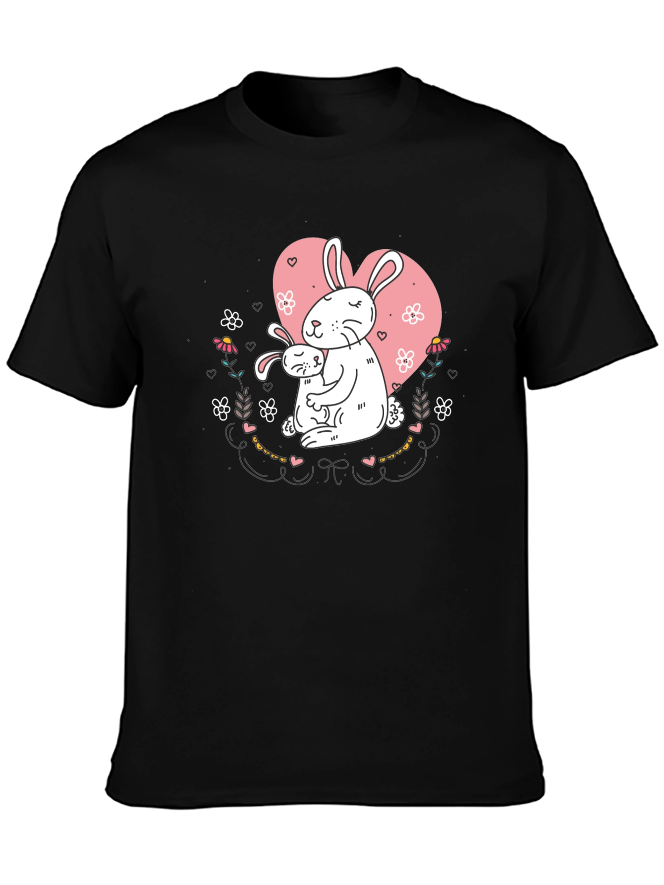 Bunny Love T-Shirt - Heart Graphic Tee