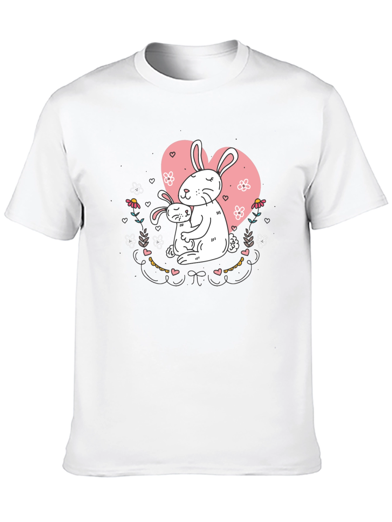 Bunny Love T-Shirt - Heart Graphic Tee