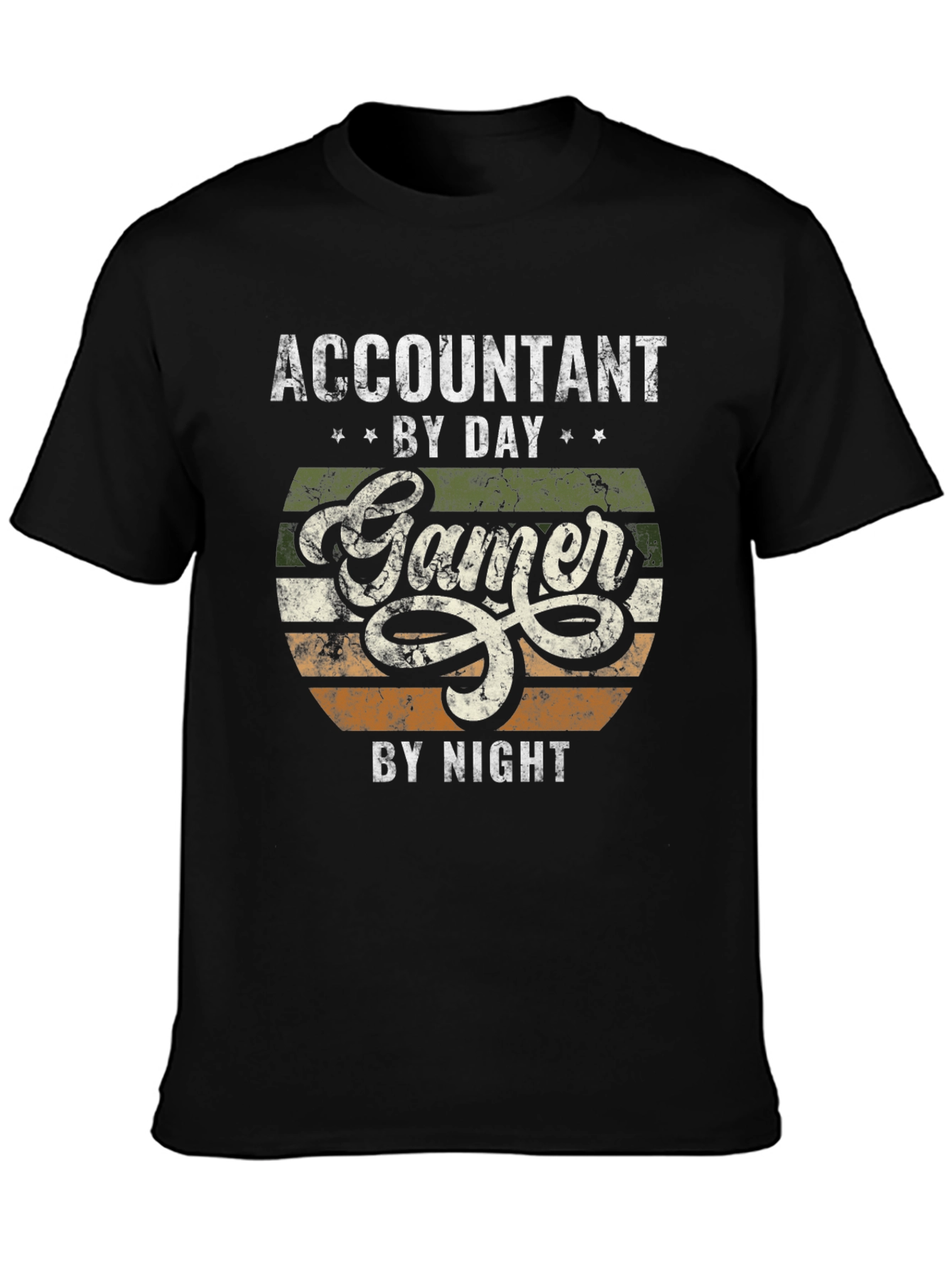 Accountant by Day Gamer by Night Graphic T-Shirt