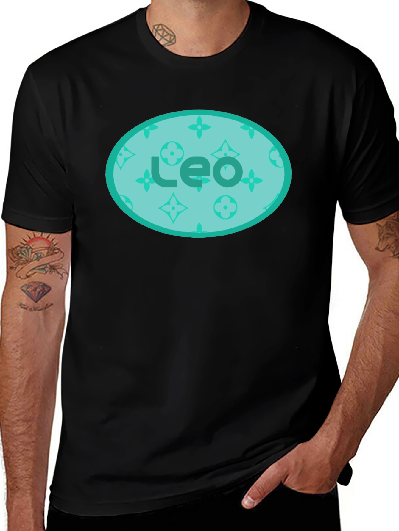Leo Graphic Tee - Black Stylish Crew Neck T-Shirt