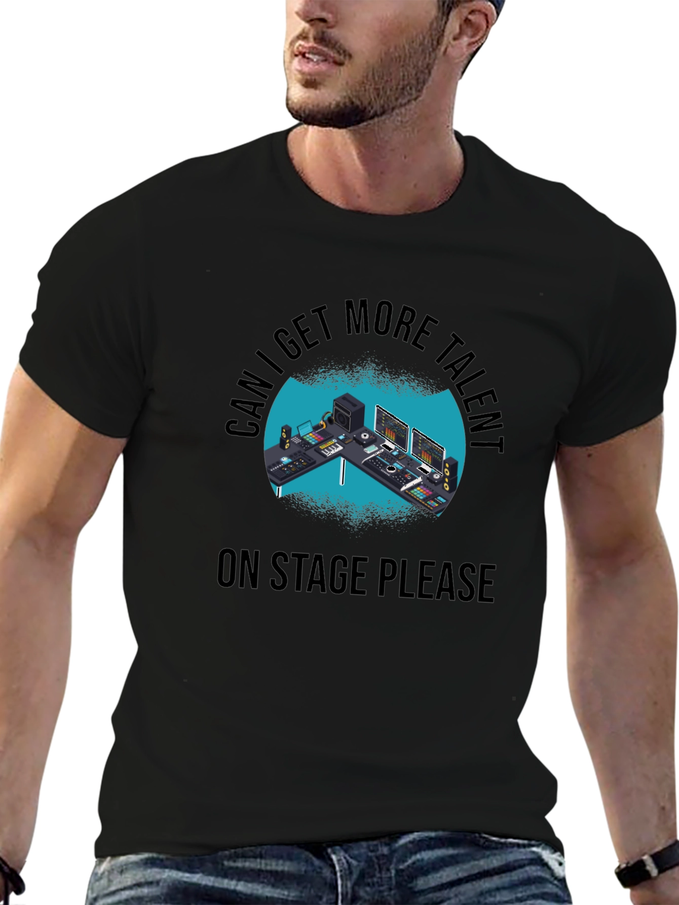 More Talent Please Black Graphic Tee