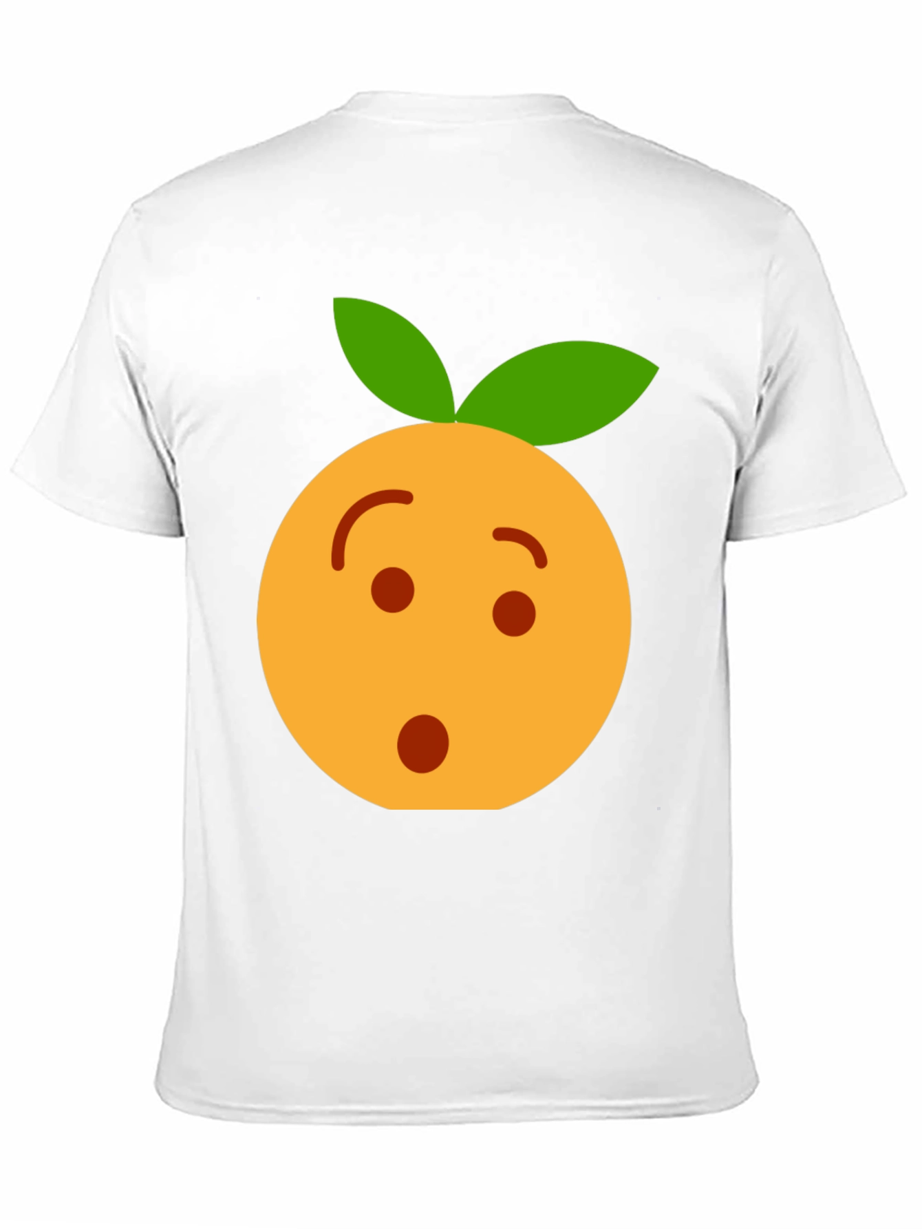 Funny Orange Emoji Graphic T-Shirt - Black