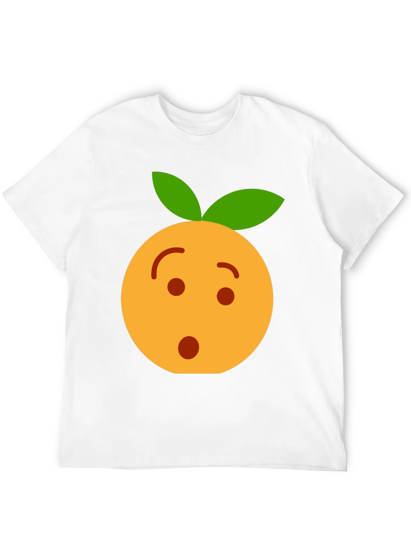 Funny Orange Emoji Graphic T-Shirt - Black