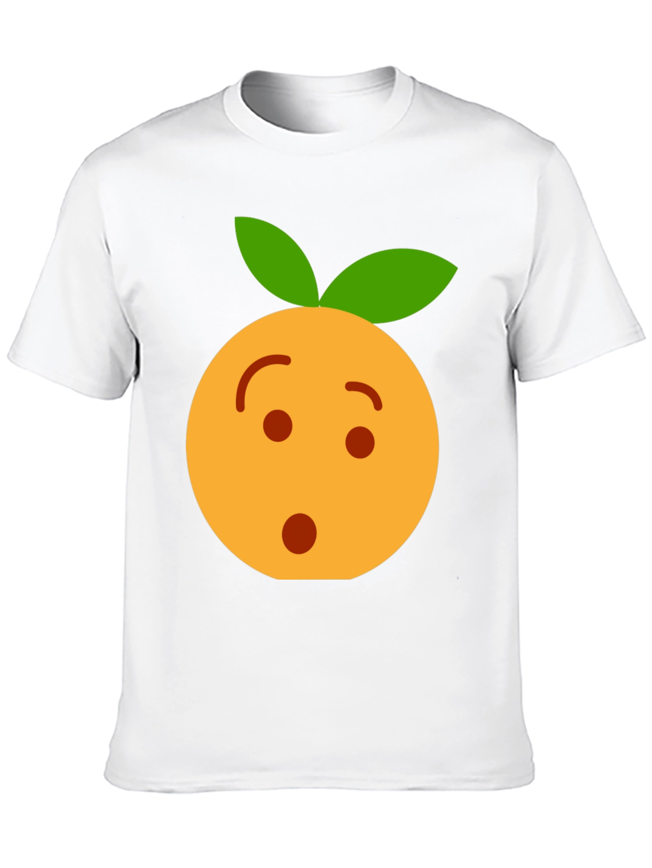 Funny Orange Emoji Graphic T-Shirt - Black