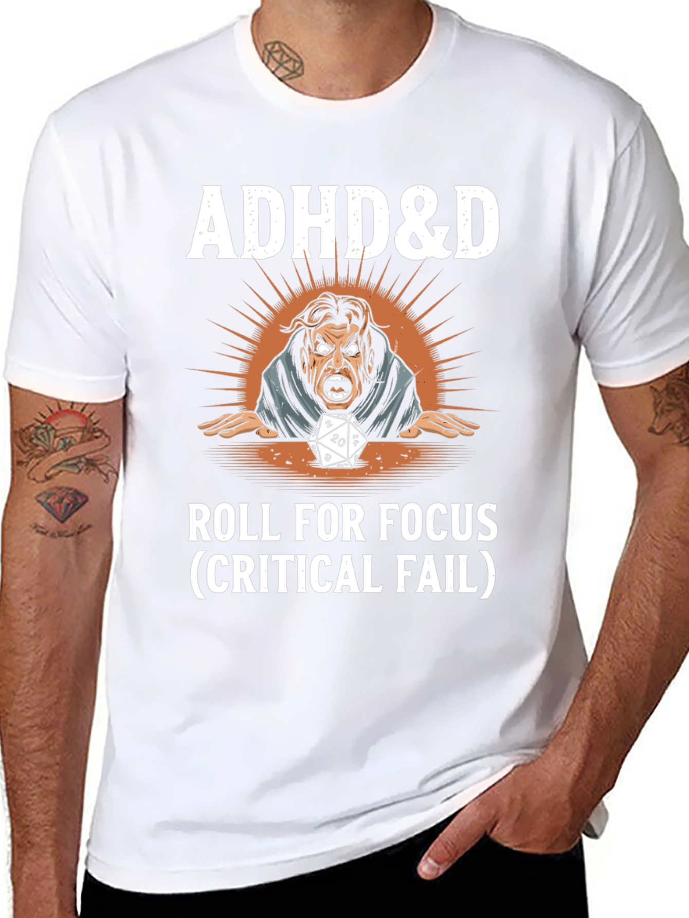 ADHD&D Roll for Focus Graphic T-Shirt