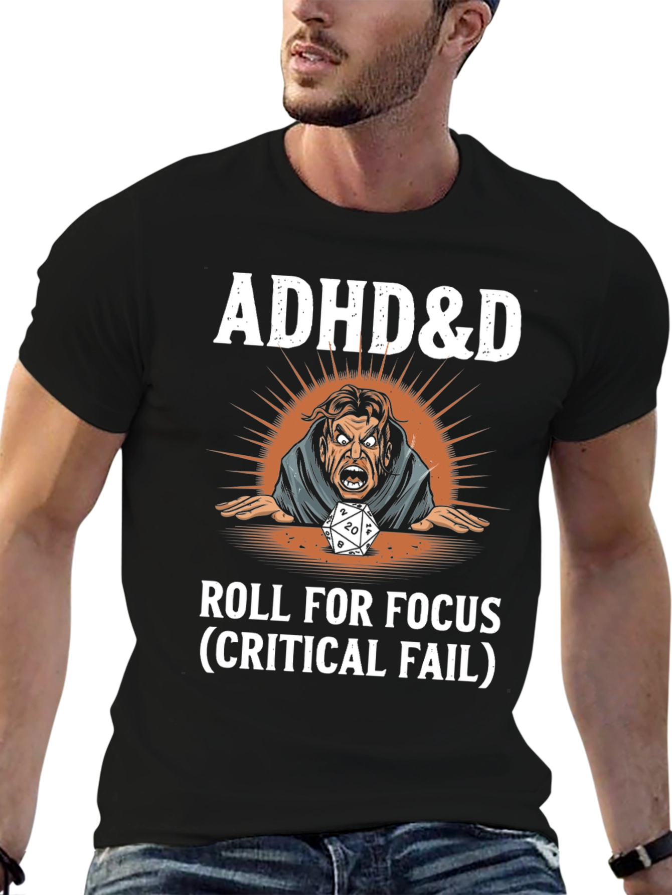 ADHD&D Roll for Focus Graphic T-Shirt