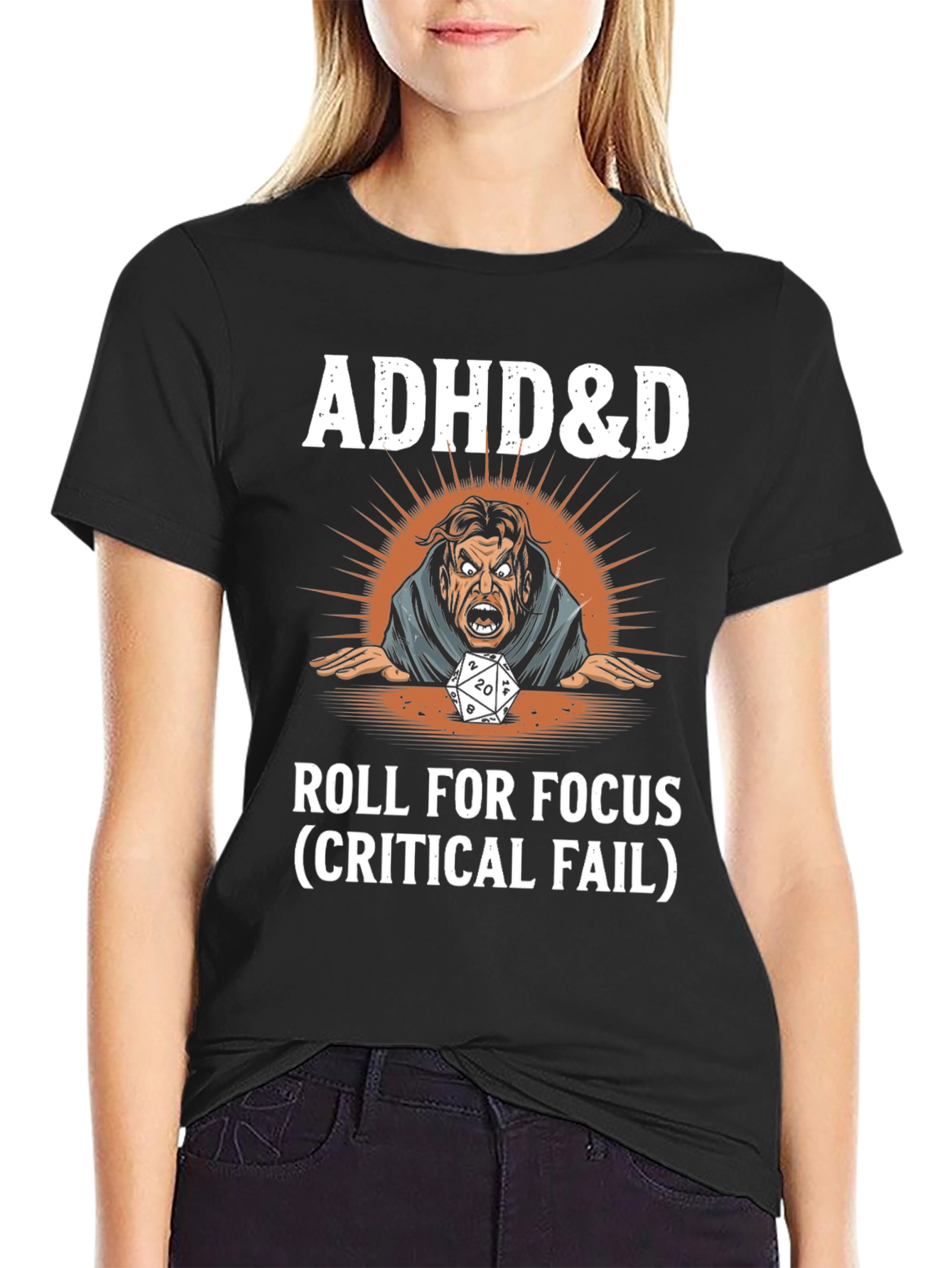 ADHD&D Roll for Focus Graphic T-Shirt