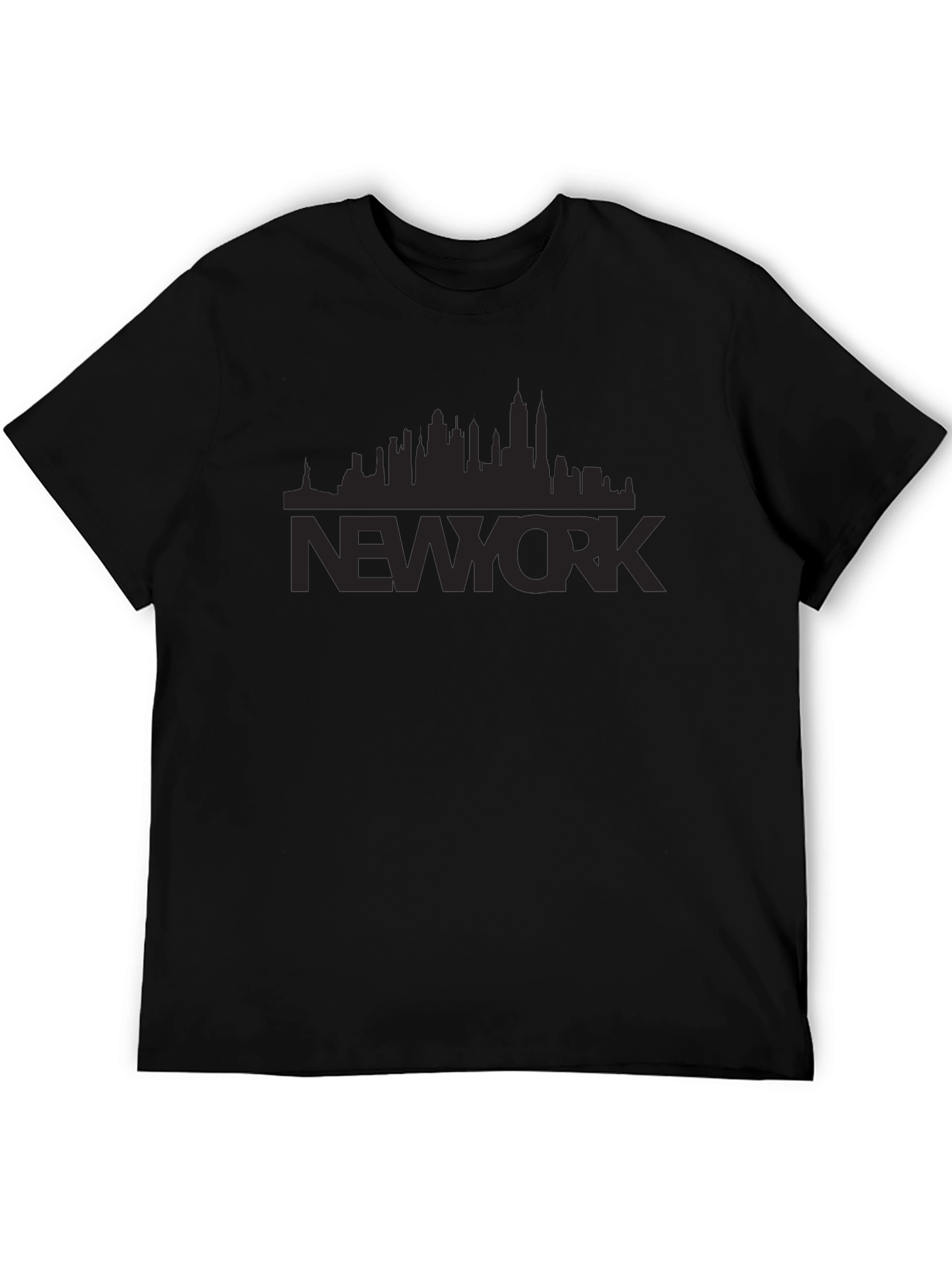 New York Skyline Graphic T-Shirt - Black