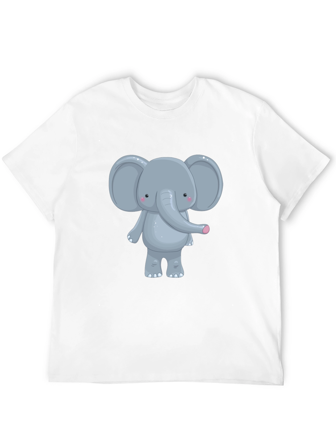 Cute Elephant Graphic Tee - Unisex Black T-Shirt