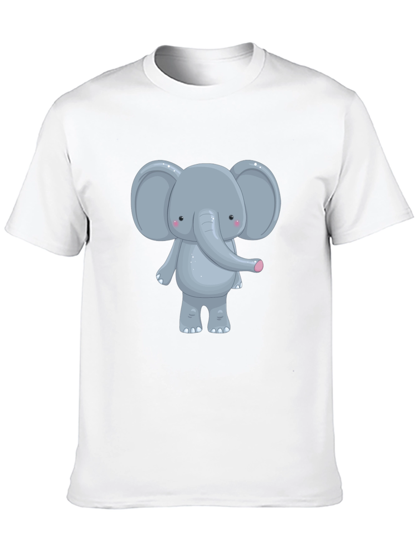 Cute Elephant Graphic Tee - Unisex Black T-Shirt