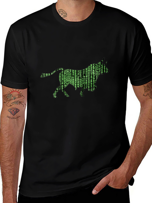 Matrix Bull T-Shirt - Black Graphic Tee