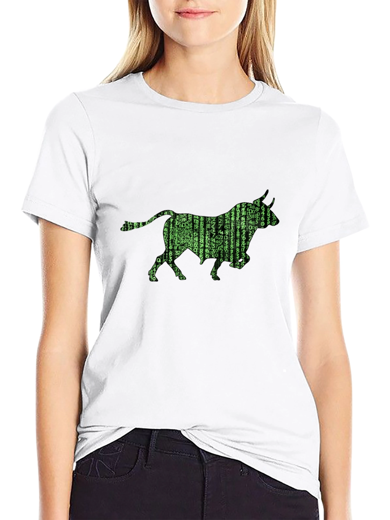 Matrix Bull T-Shirt - Black Graphic Tee