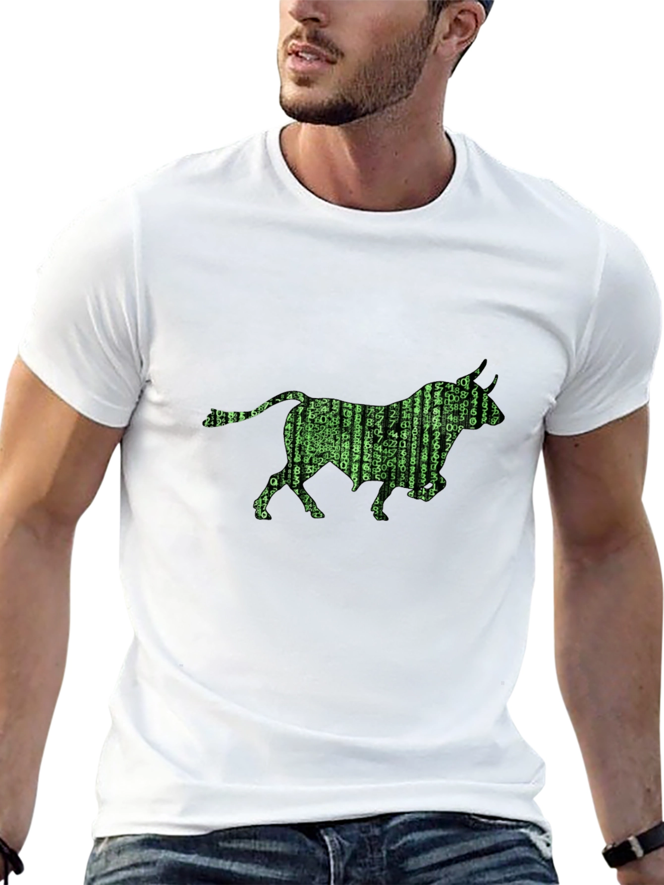 Matrix Bull T-Shirt - Black Graphic Tee