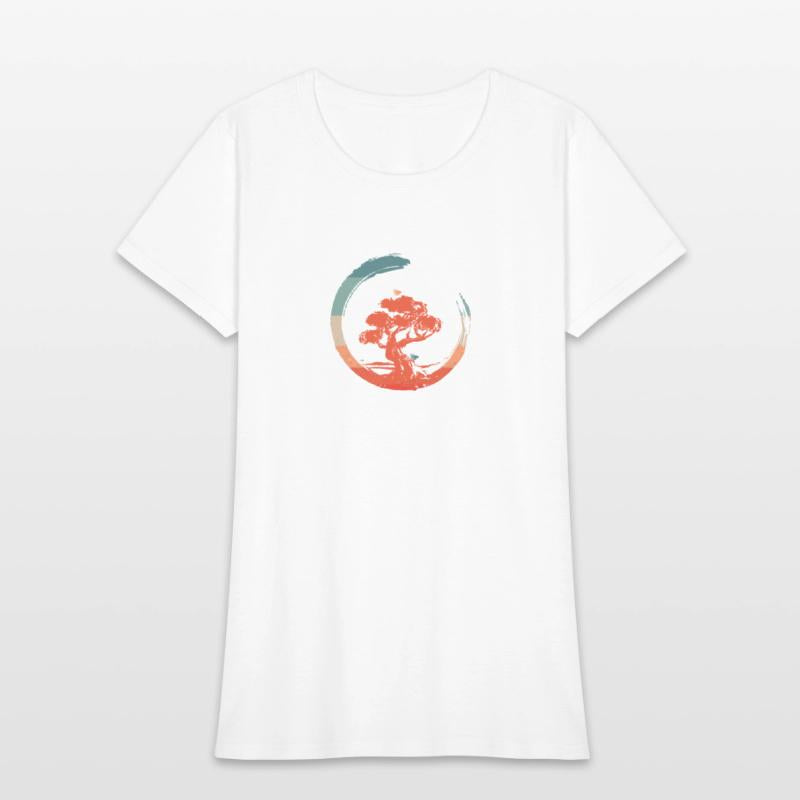 Yin Yang Bonsai Tree Japanese Design Buddhist Zen