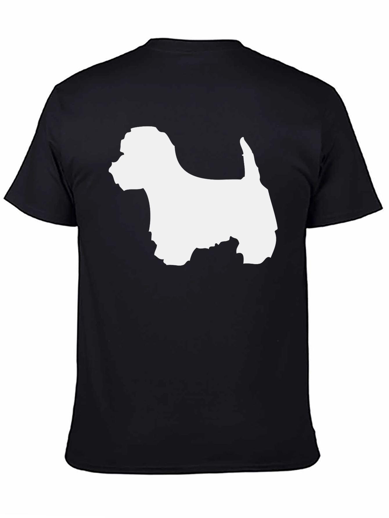 Westie Dog Silhouette Graphic T-Shirt - Black