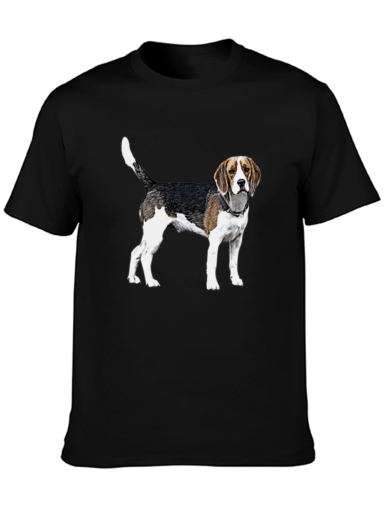 Beagle Dog Graphic Tee - Black Unisex T-Shirt