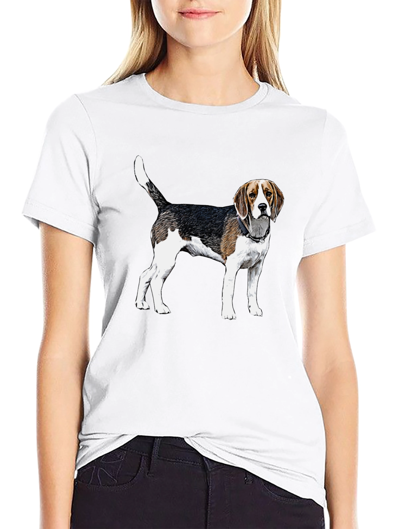 Beagle Dog Graphic Tee - Black Unisex T-Shirt