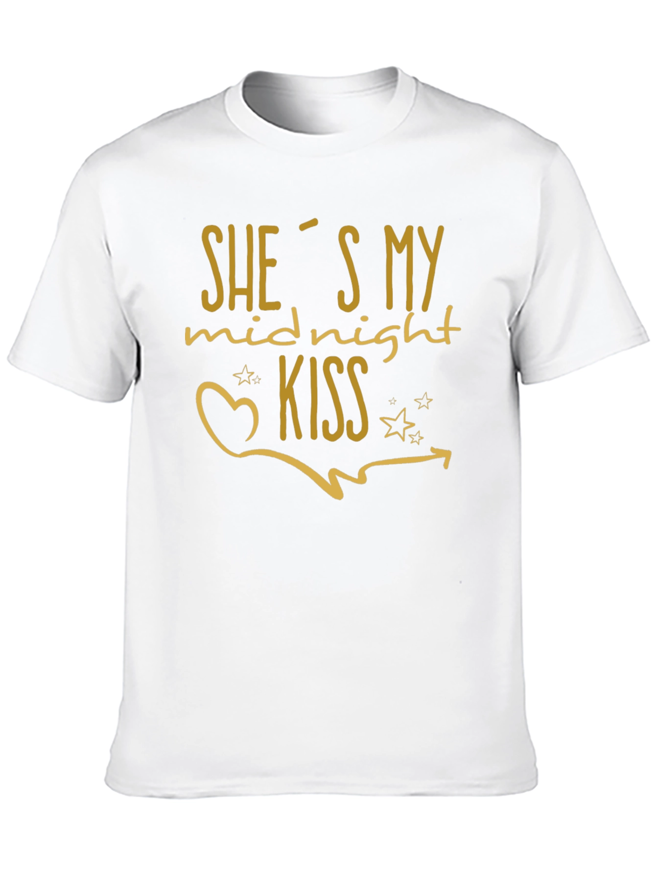 Midnight Kiss Graphic Tee - Black Crew Neck Shirt