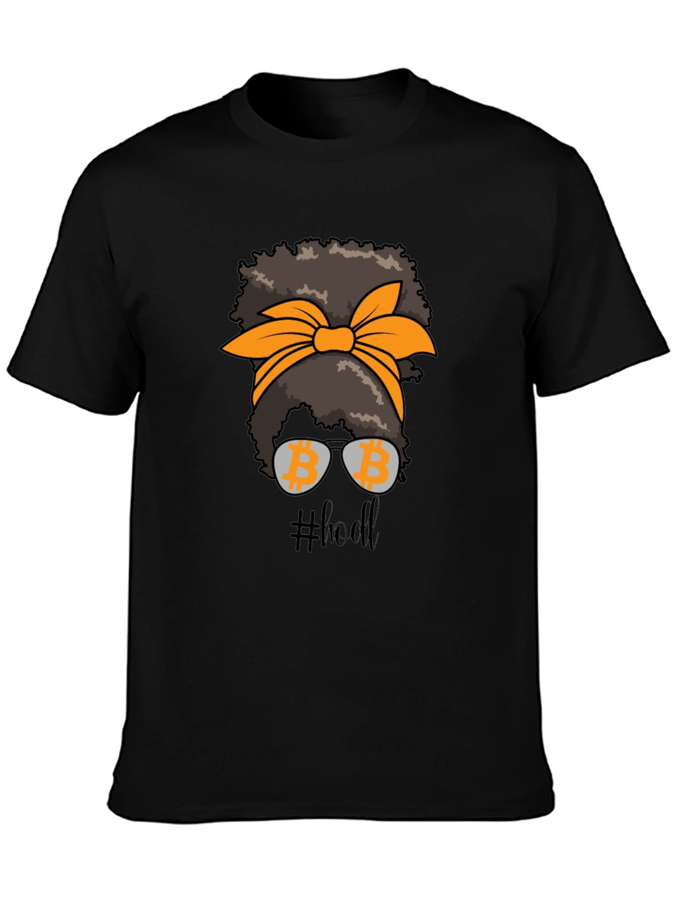 Bitcoin HODL Messy Bun T-Shirt