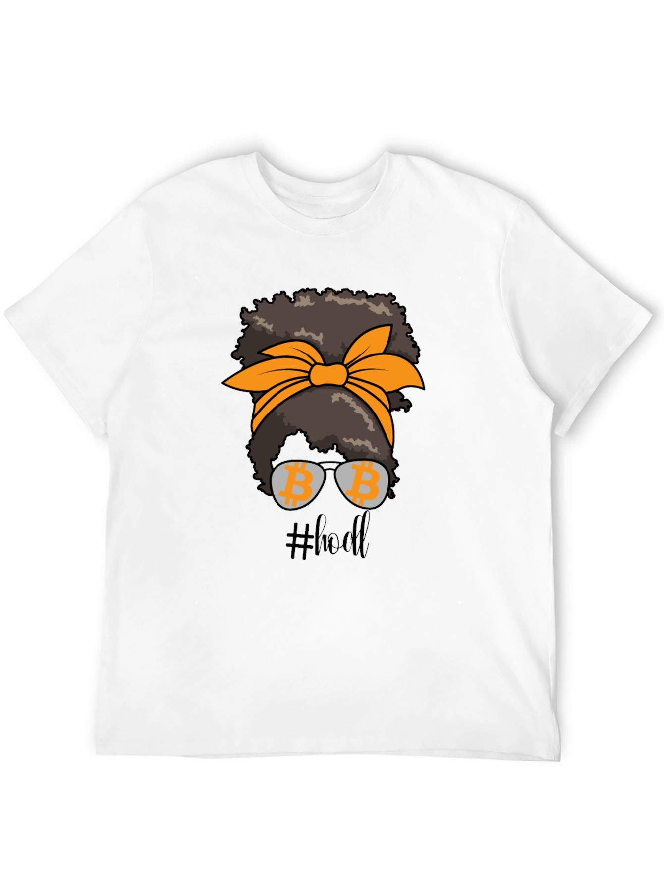 Bitcoin HODL Messy Bun T-Shirt
